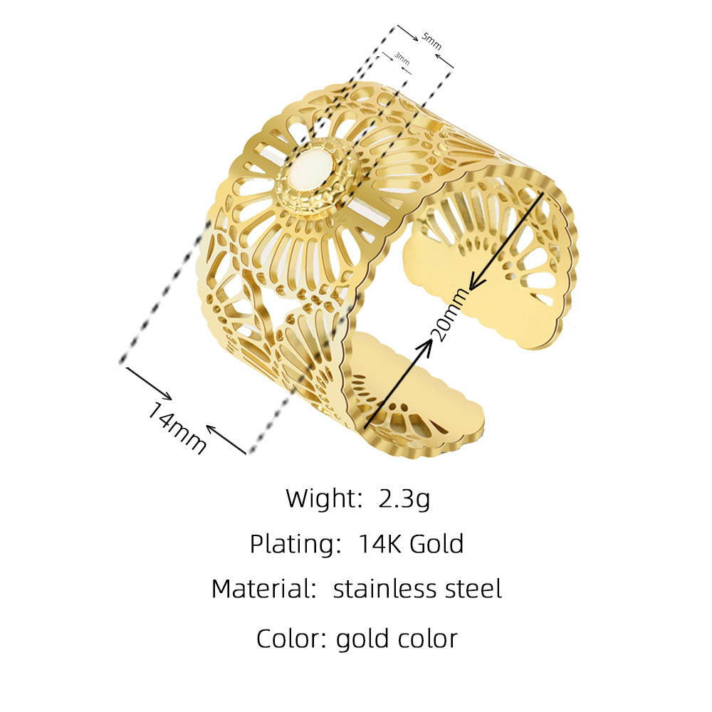 Jhali White Stone ring