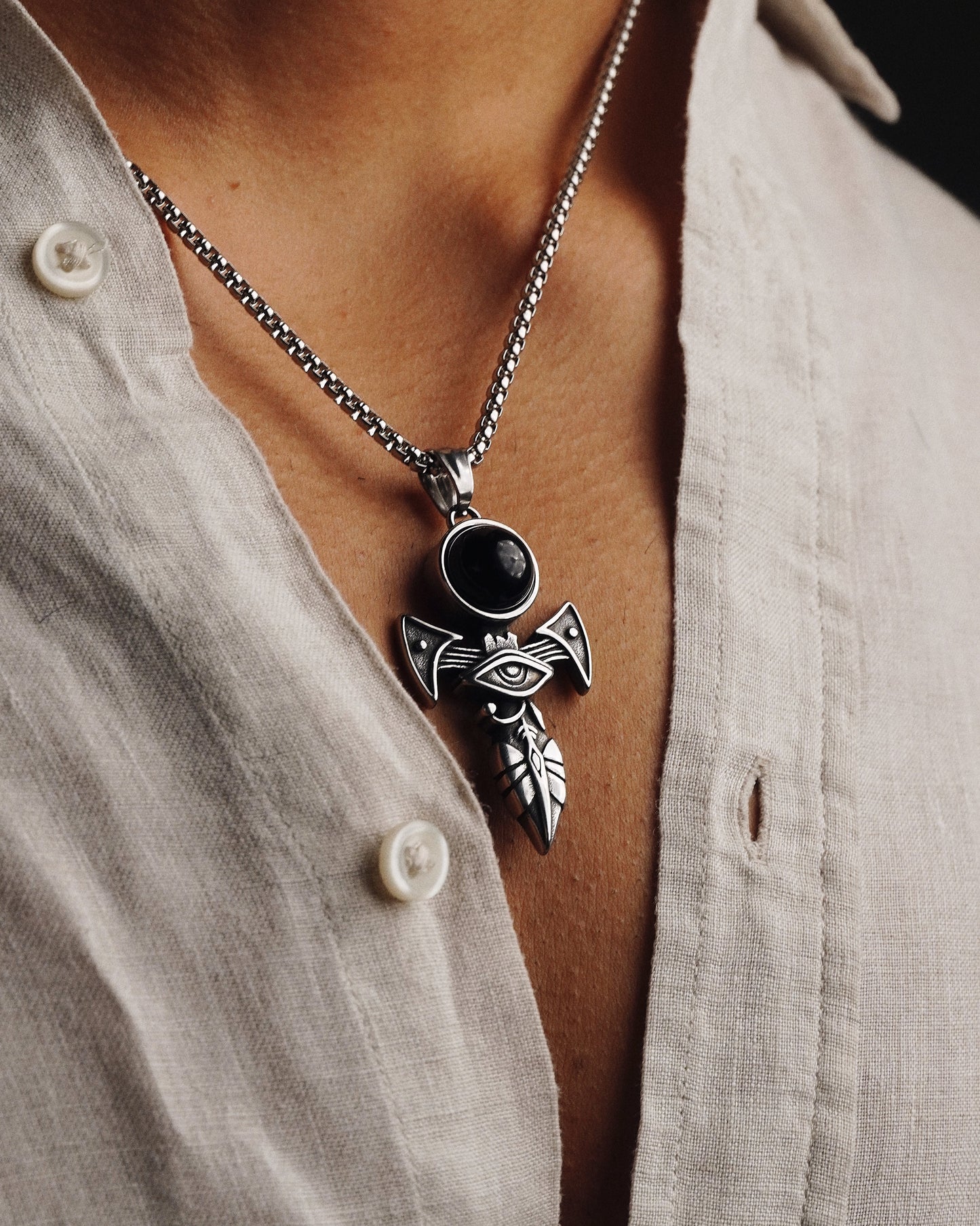 Men's Eye of Horus chain
