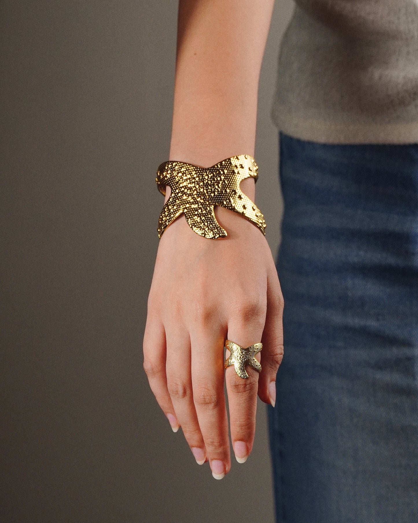 Starfish cuff bangle