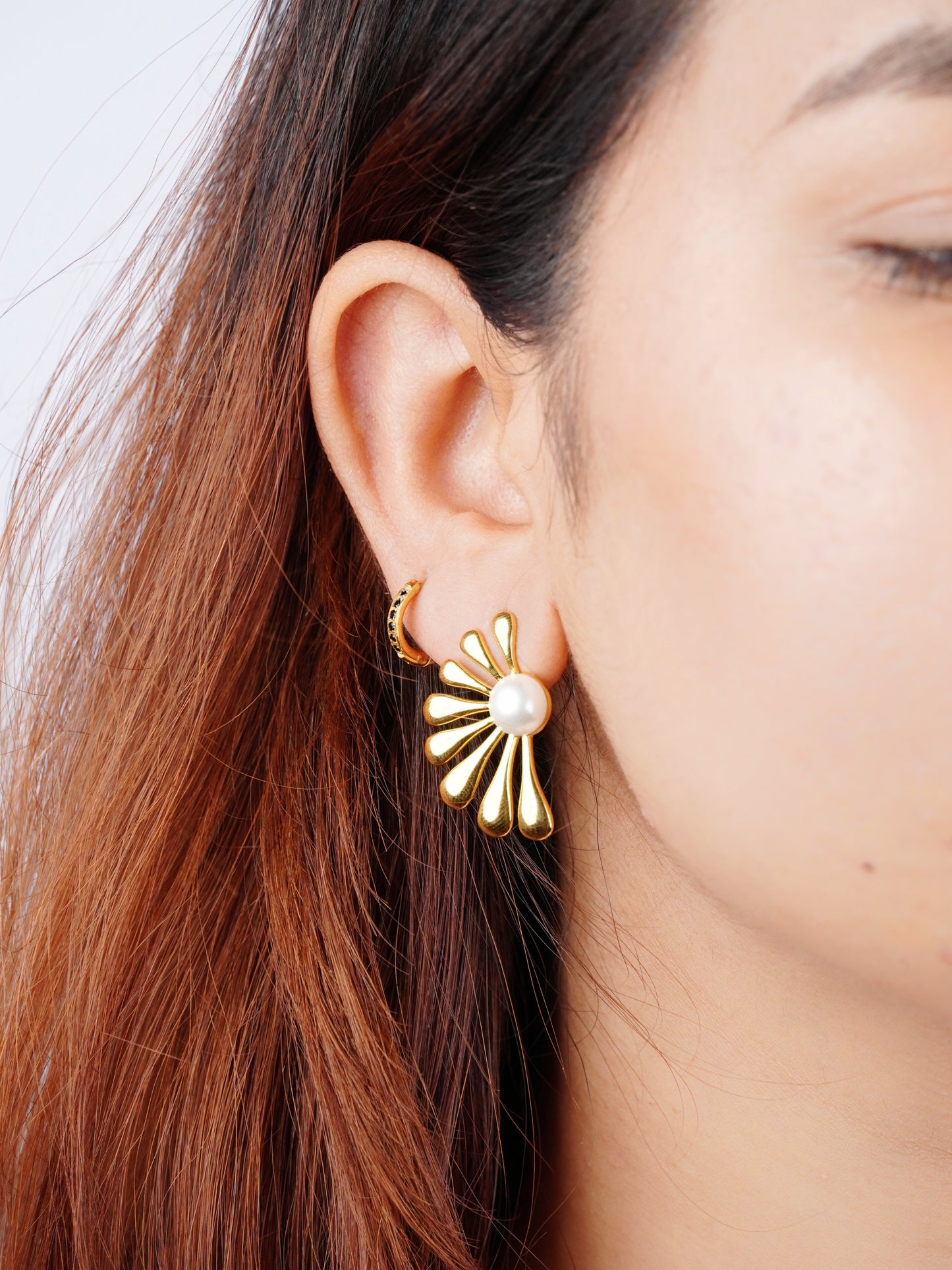 Asymmetrical Pearl Earrings