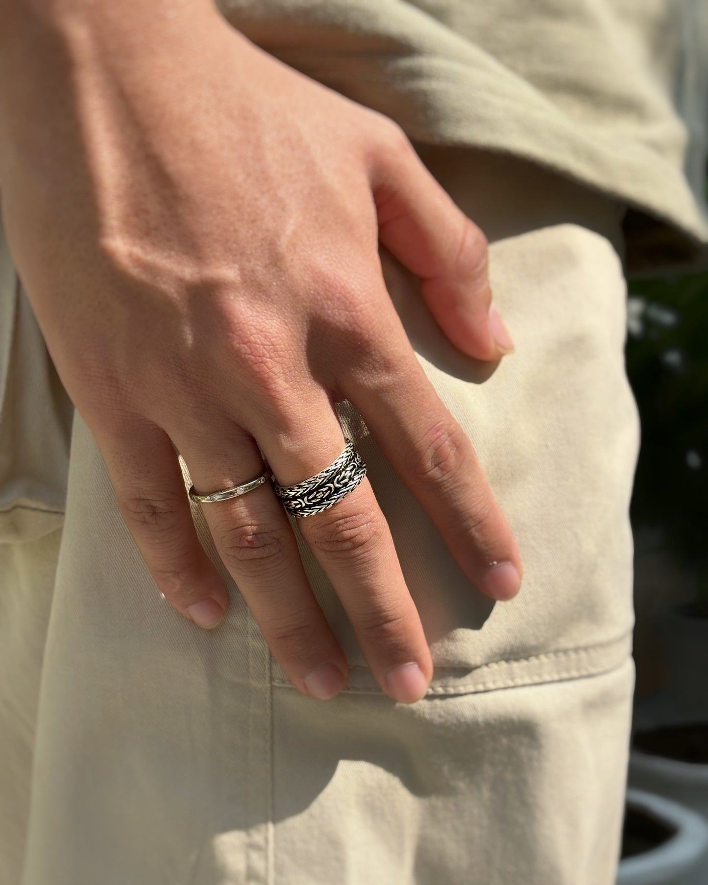 Silver Titan men's ring