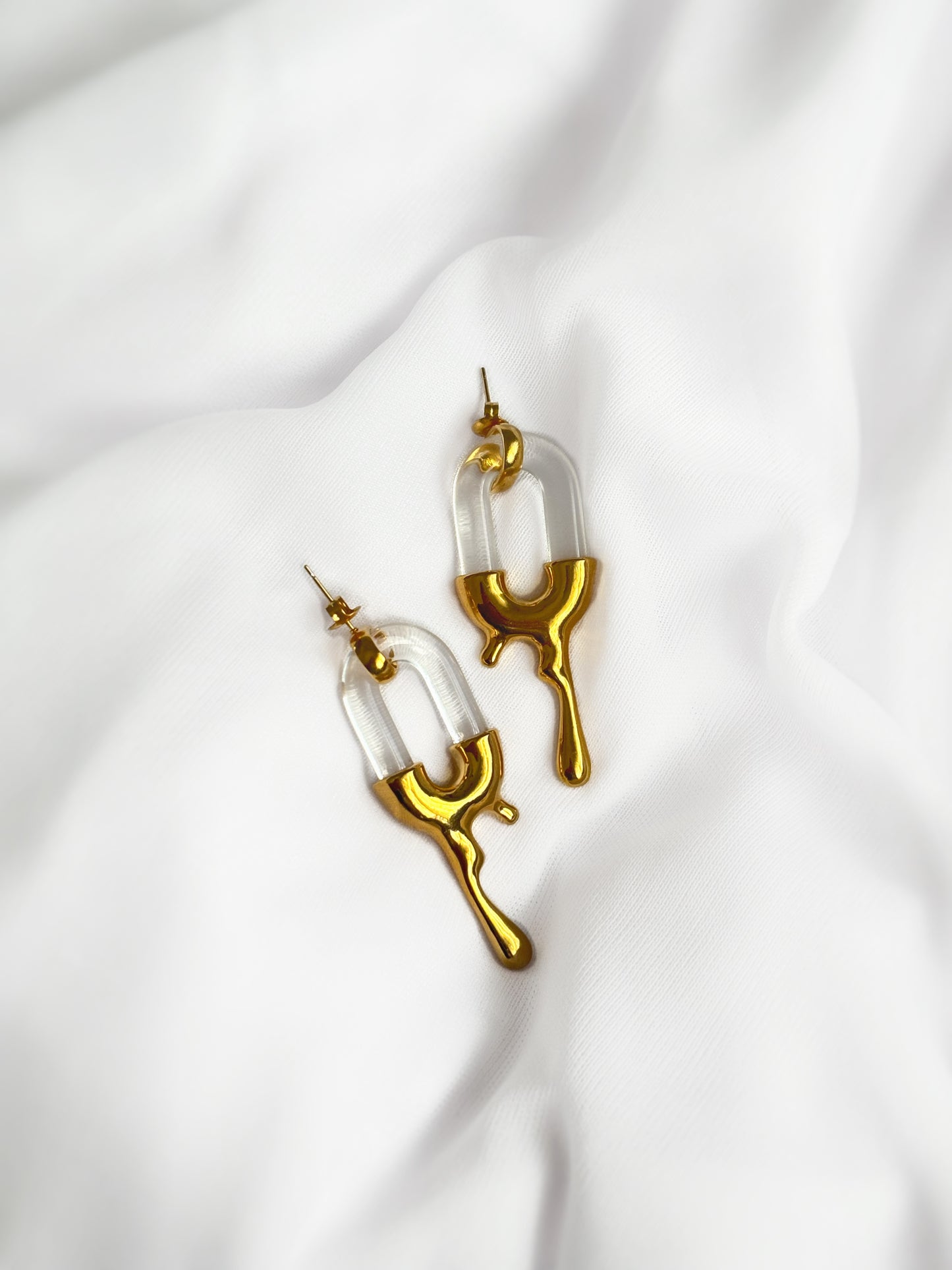 Golden Drippy drip earrings