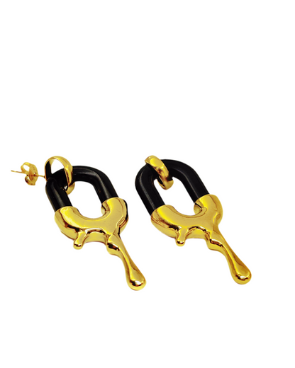 Golden Drippy drip earrings