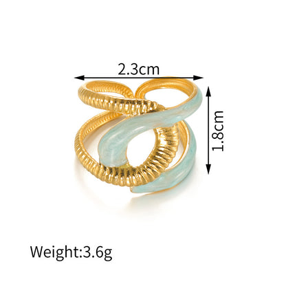 Celestia Enamel Twist Ring