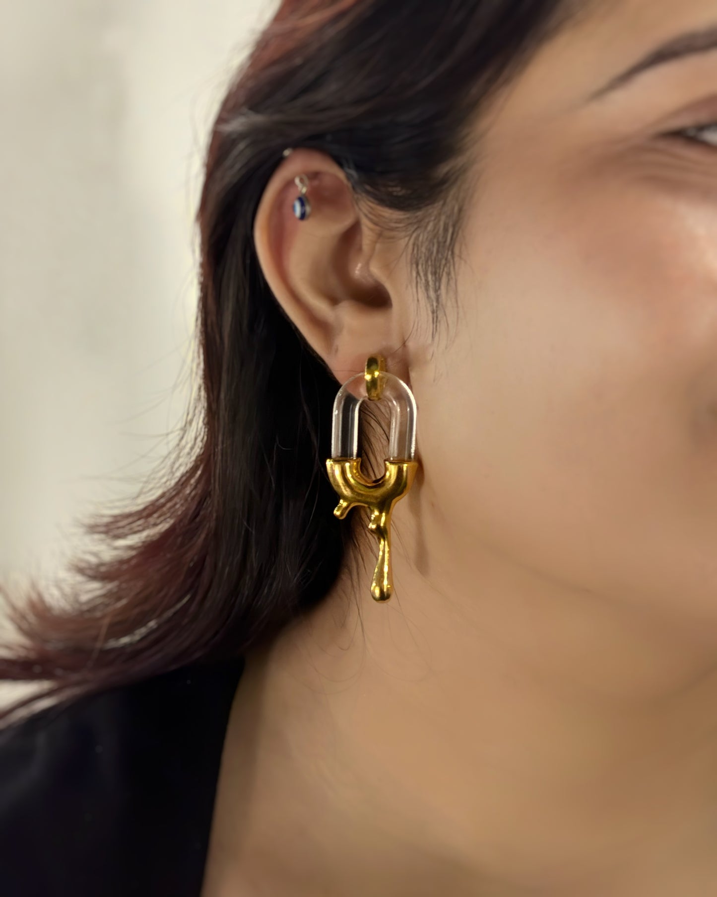 Golden Drippy drip earrings