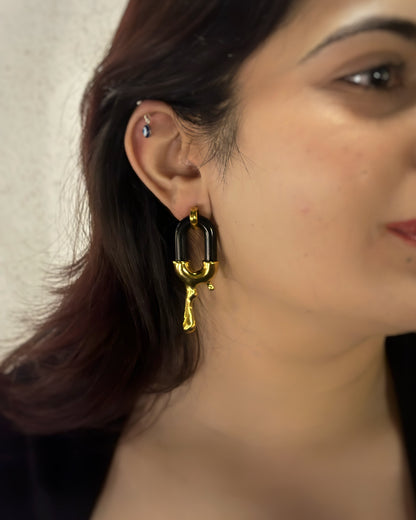 Golden Drippy drip earrings