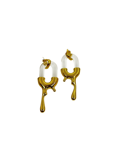 Golden Drippy drip earrings