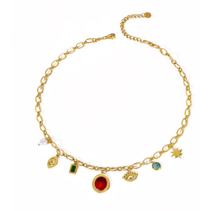 Red Retro Charm necklace