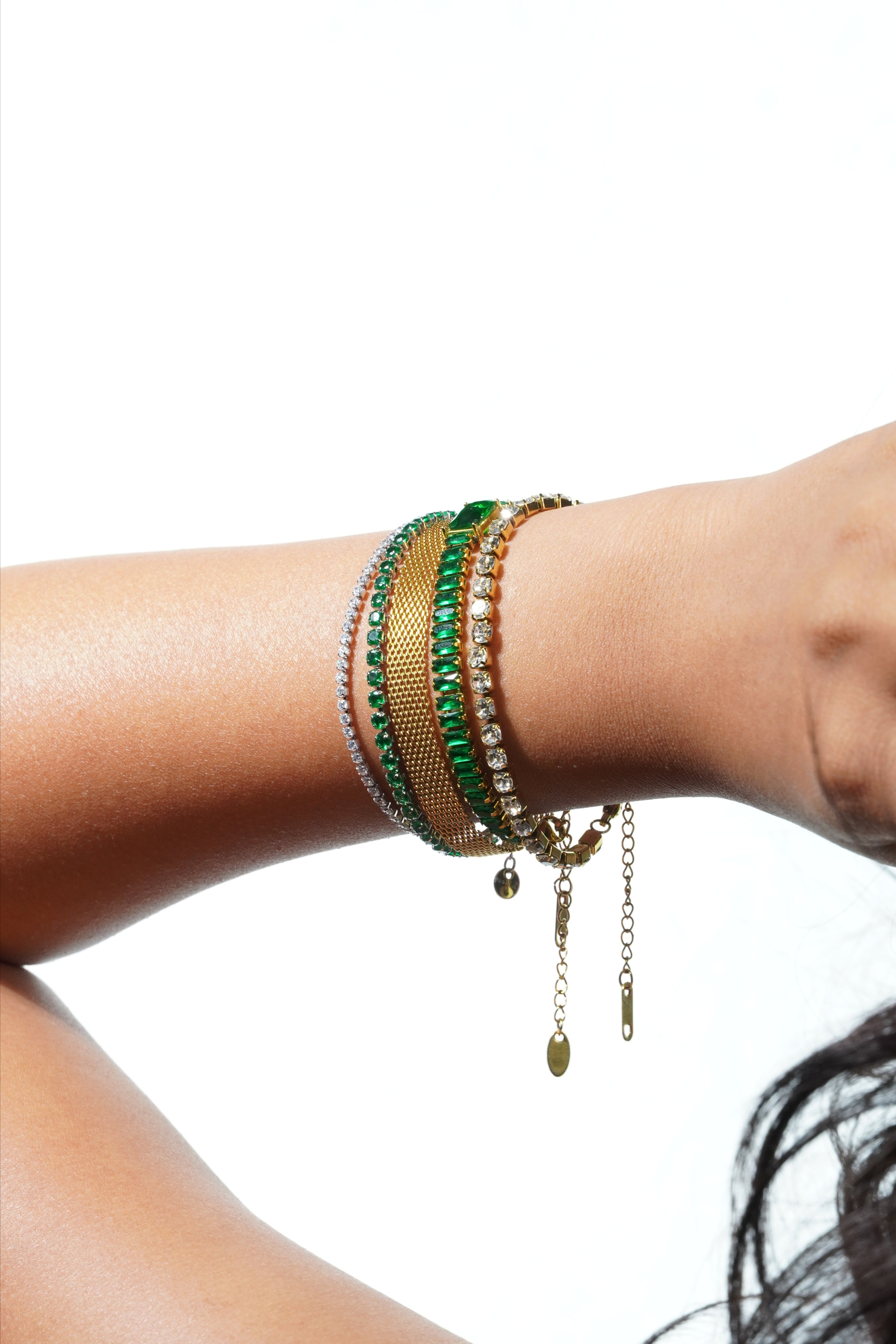 everyday bracelet flatlay on white background