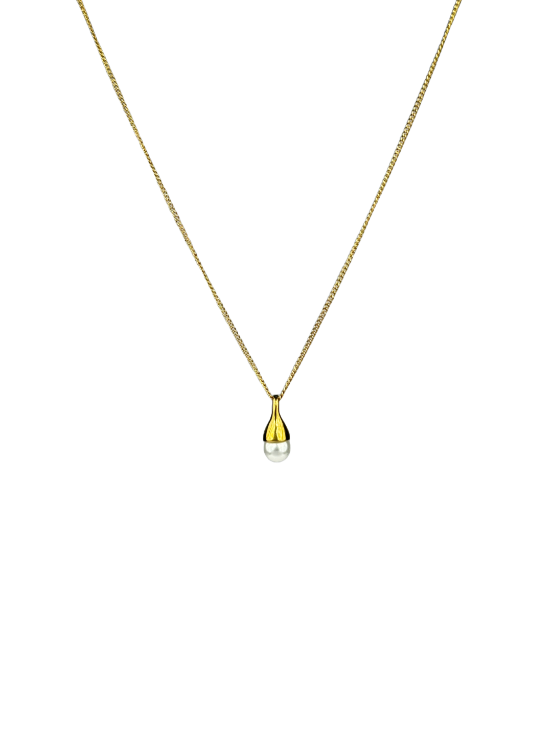 Golden Dewdrop Pearl Pendant