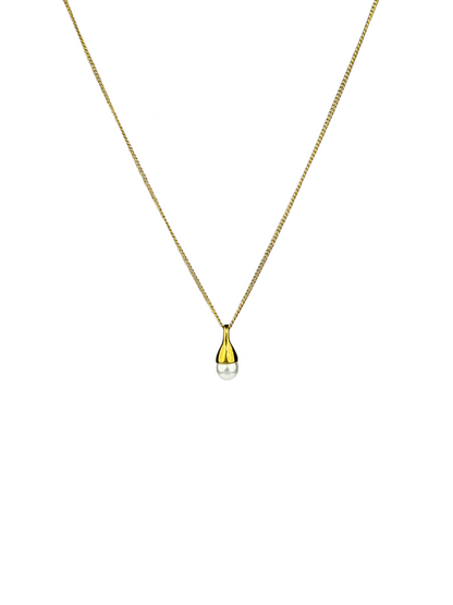 Golden Dewdrop Pearl Pendant