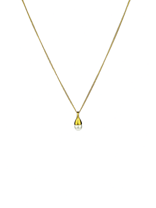 Golden Dewdrop Pearl Pendant