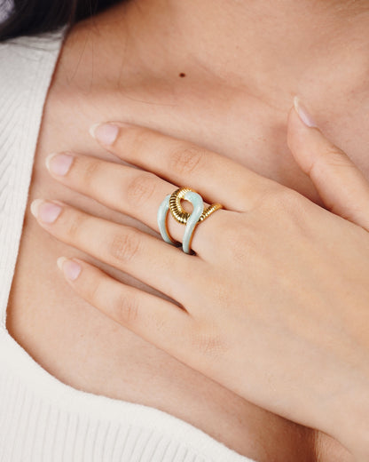 Celestia Enamel Twist Ring