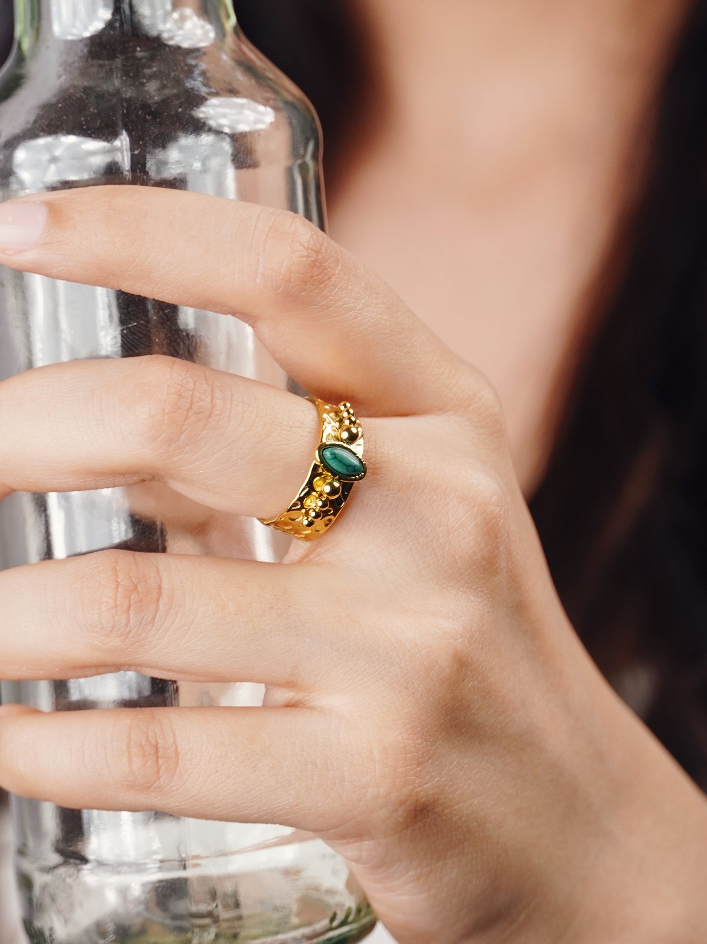 Vintage Stone studded ring