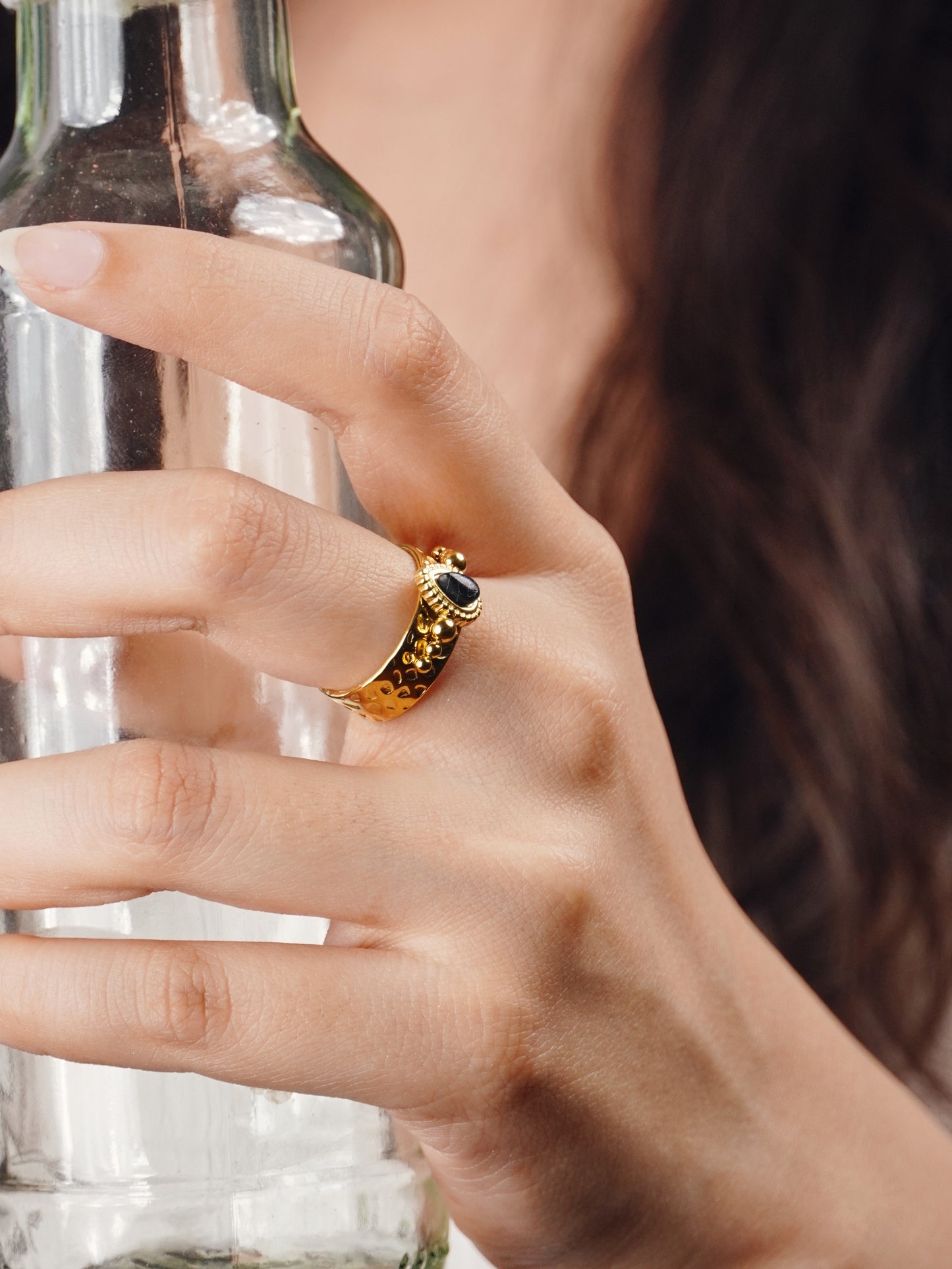 Vintage Stone studded ring