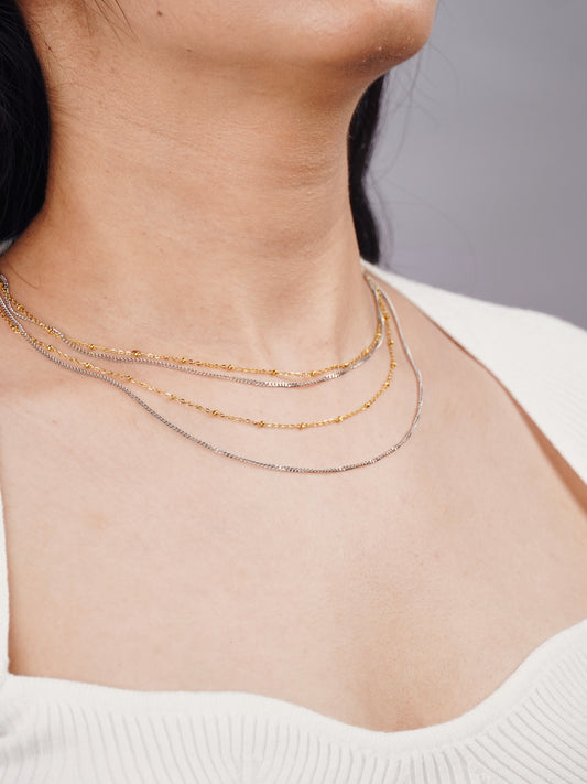 Mixed metal cable chain