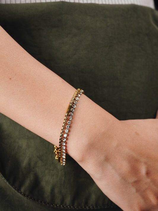 Gold Dual Tennis Bracelet