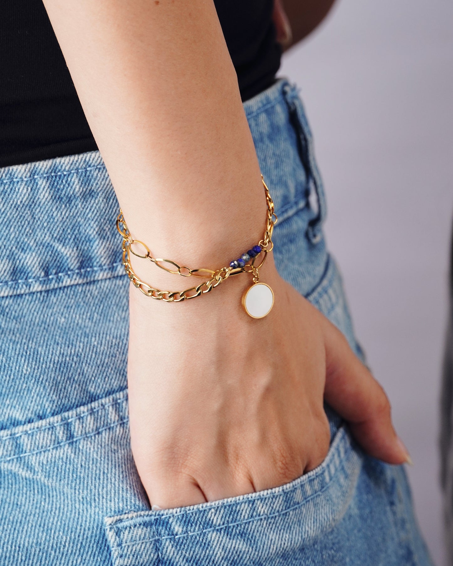 Blue Beaded Bracelet