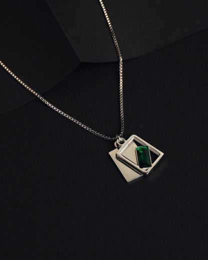 Men's Emerald Locket chain
