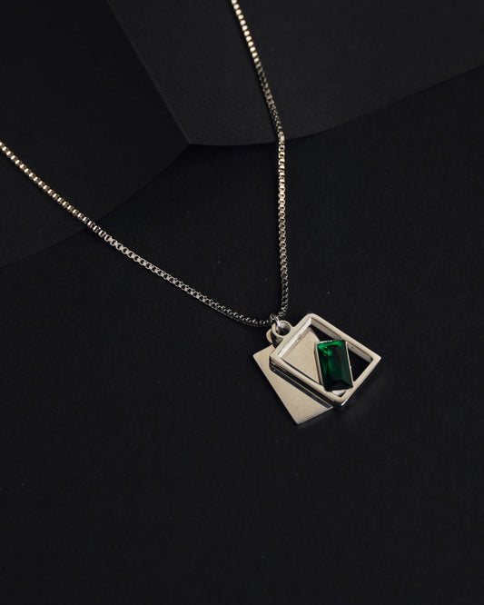 Men's Emerald Locket chain