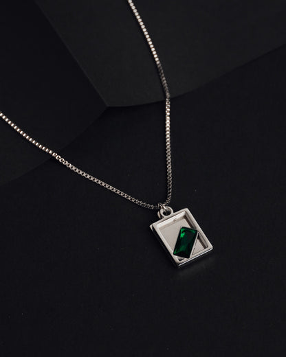 Men's Emerald Locket chain