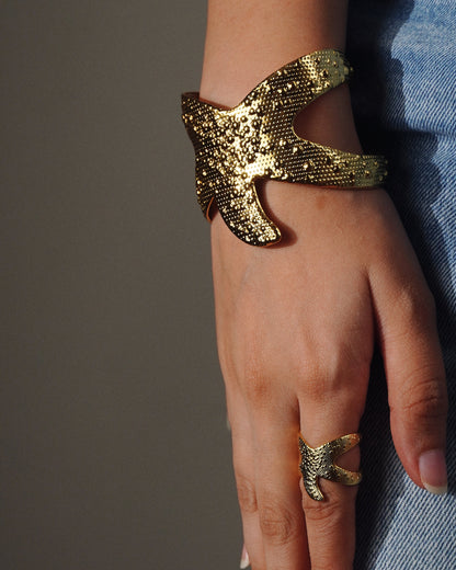 Starfish cuff bangle