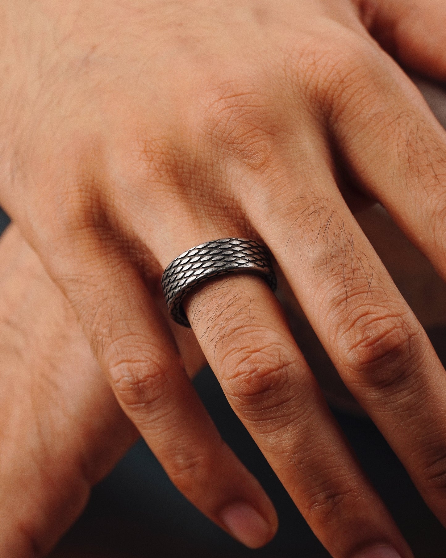 Men's Diamond Plaid Ring