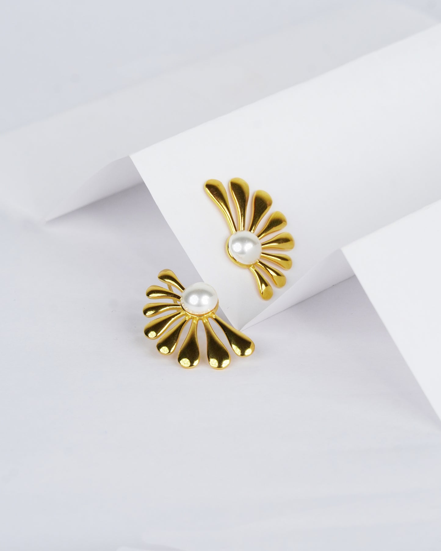 Asymmetrical Pearl Earrings