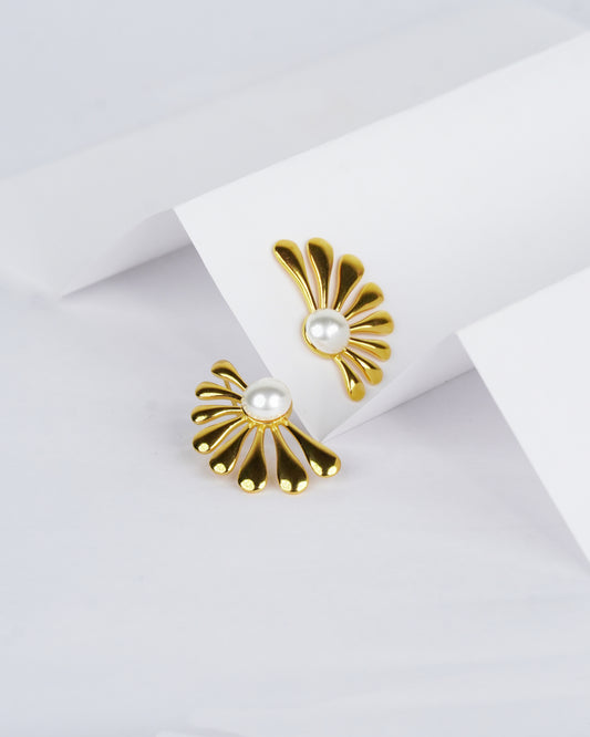 Asymmetrical Pearl Earrings