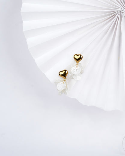Lily Heart earrings