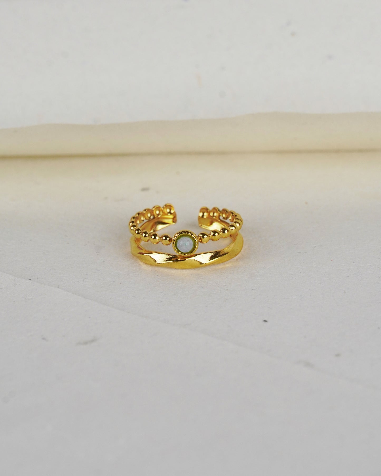 Ocean Green Stone ring