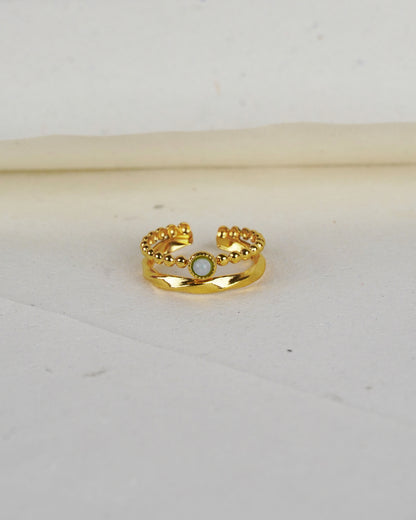 Ocean Green Stone ring