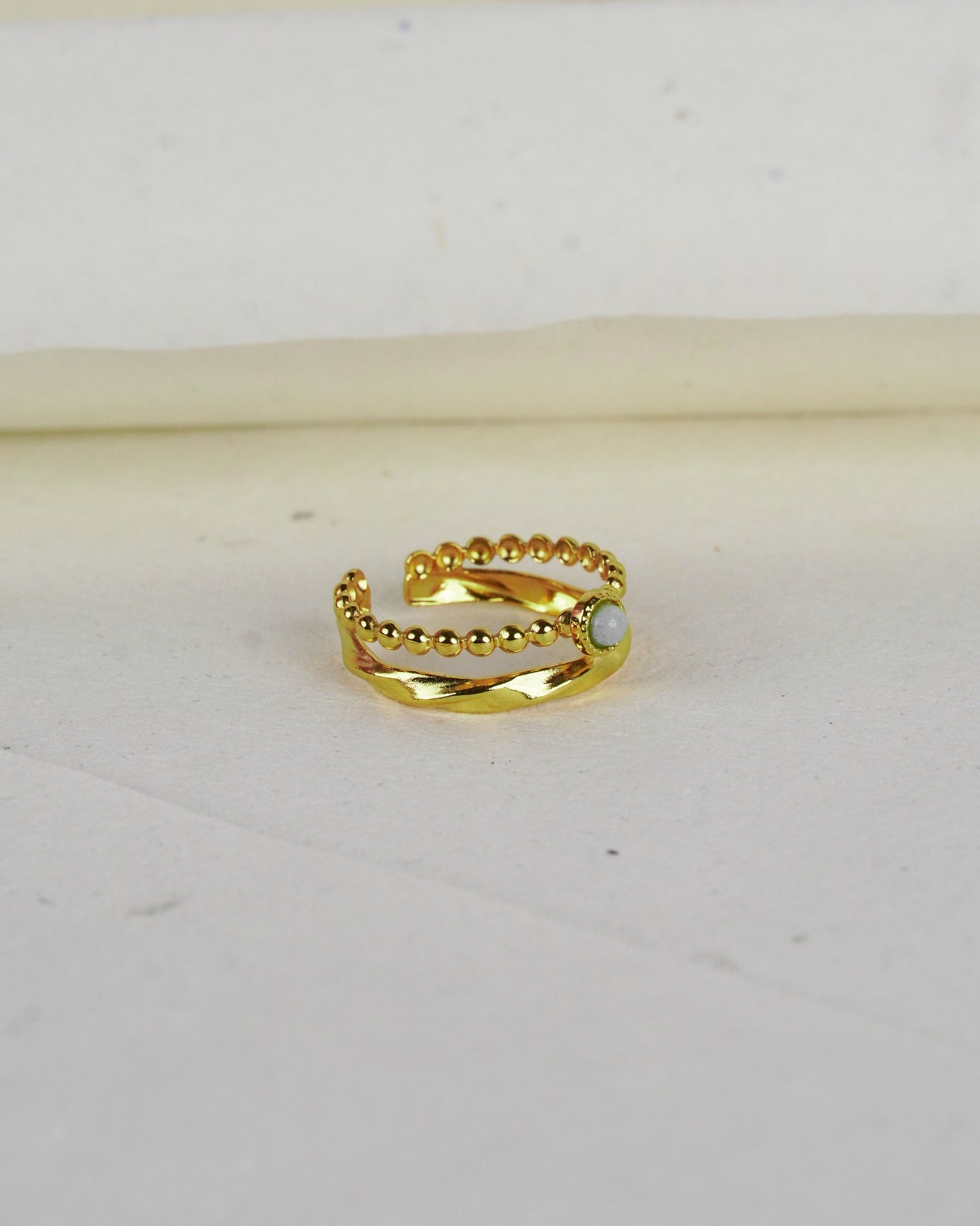 Ocean Green Stone ring