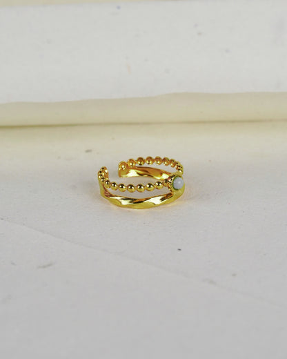 Ocean Green Stone ring