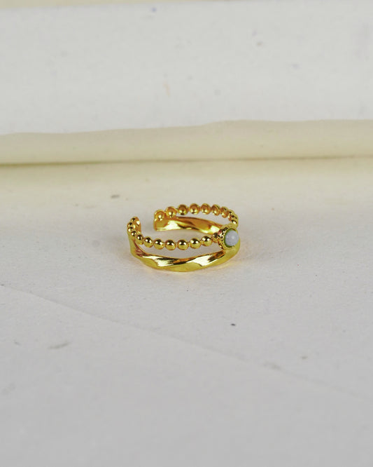 Ocean Green Stone ring